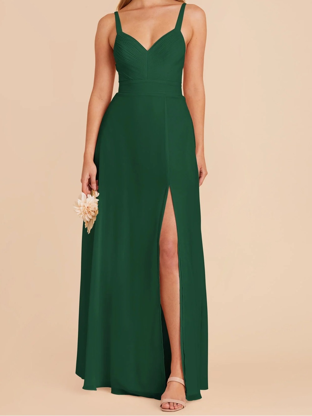 Deborah Bridesmaid Dress in Forrest Green Chiffon